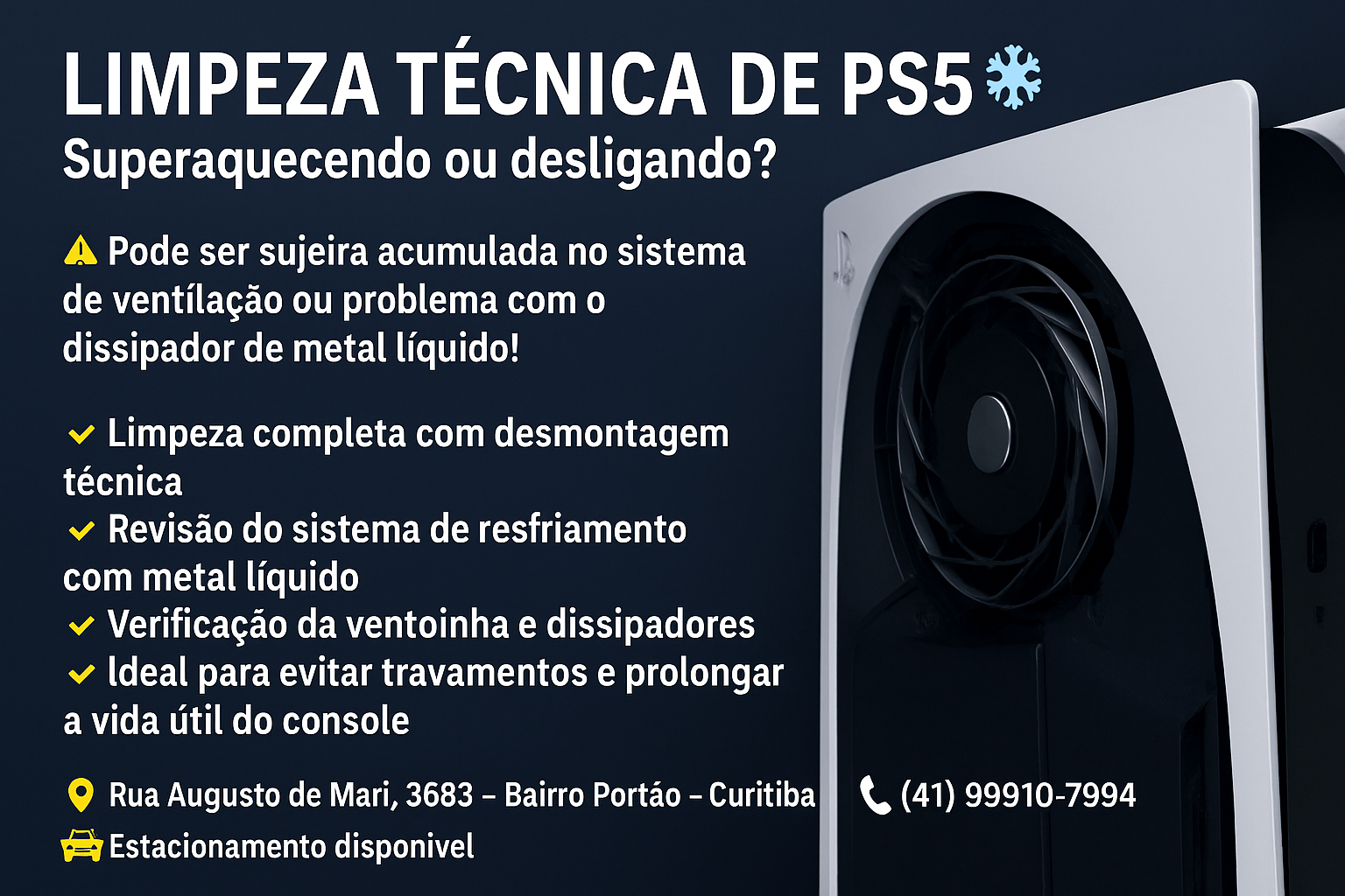 Limpeza PS5